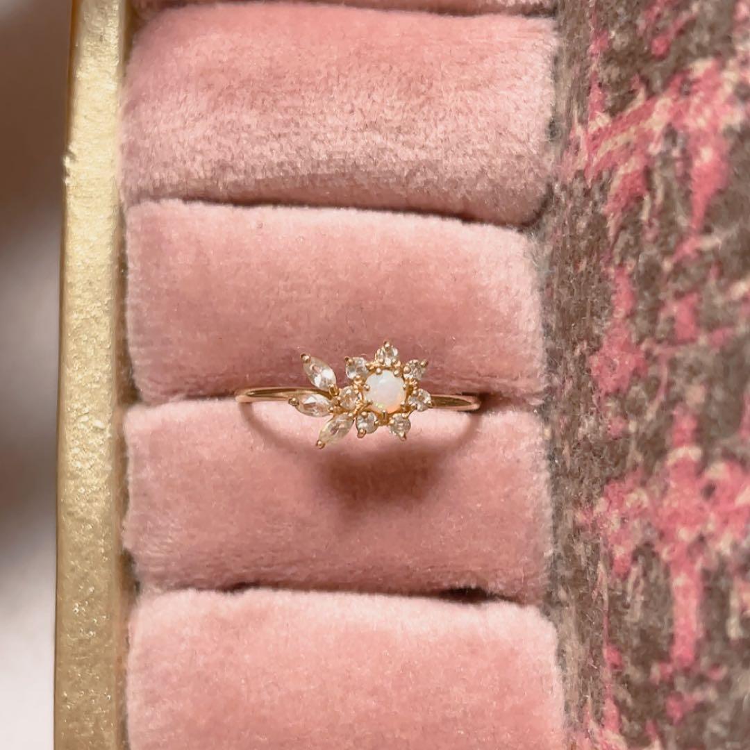 JILL STUART ジルスチュアート　k10 オパール　リング　10号