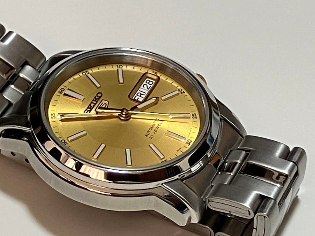 SEIKO5 SNKL81K1 自動巻き デイデイト 稼働品 腕周り約18cm