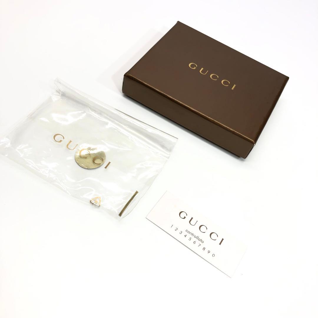 未使用✨希少 箱付 グッチ ダブルハート ゴールド×シルバー キーリング