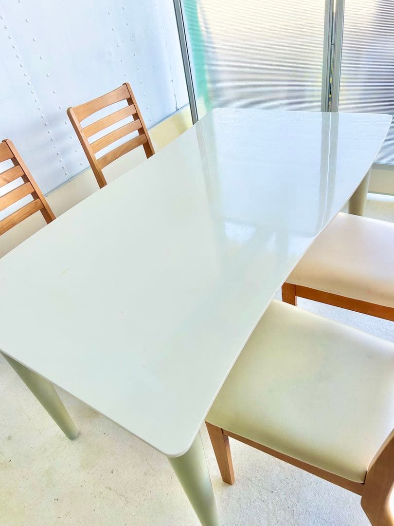 383 マナベインテリア　ダイニングチェア 2脚　ナチュラル 北欧　カフェ　a