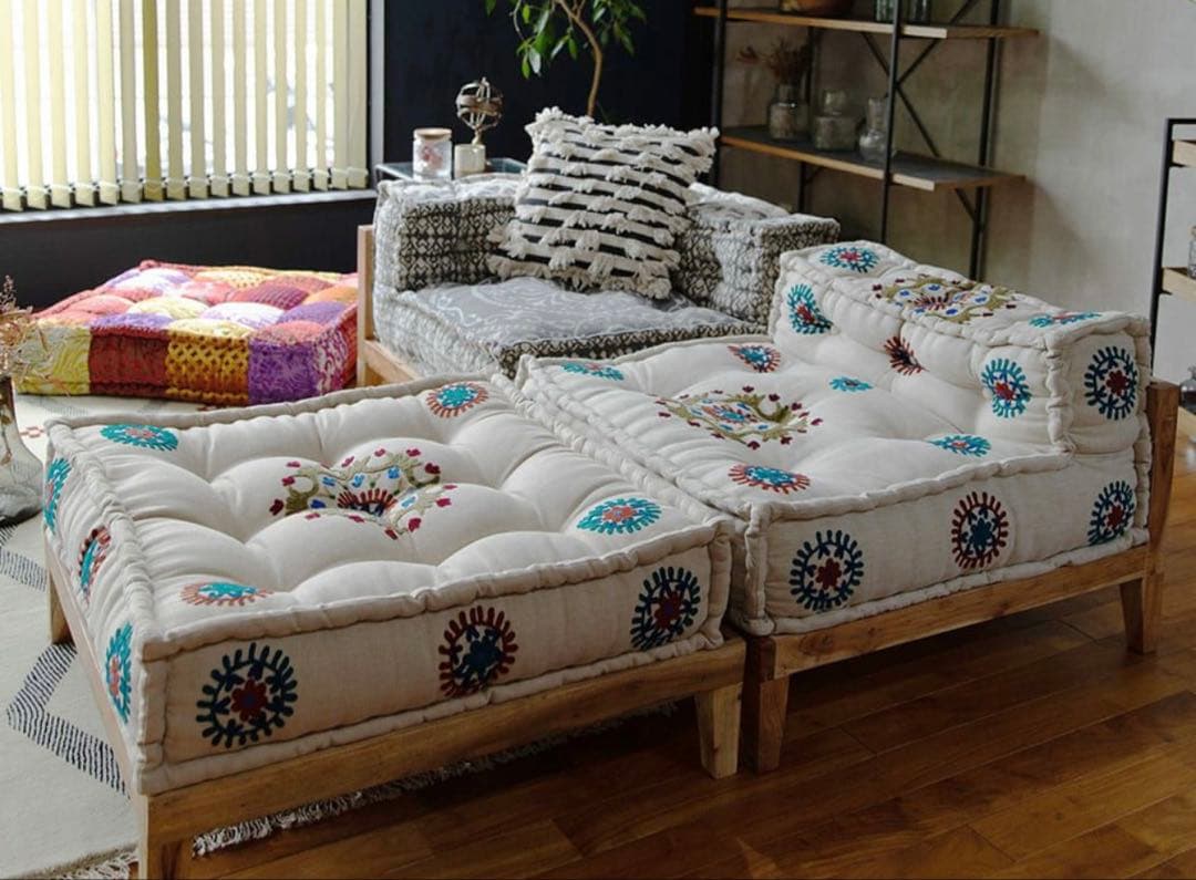 Y*様 【美品】アデペシュ ブロックマルチソファ 2人掛けコンプリート品