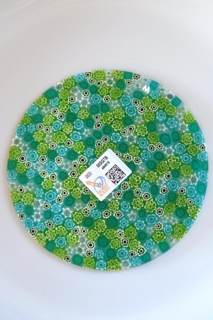 ベネチアングラス ミルフィオリ プレート 小皿 ムラノ ムリーニ 江波冨士子