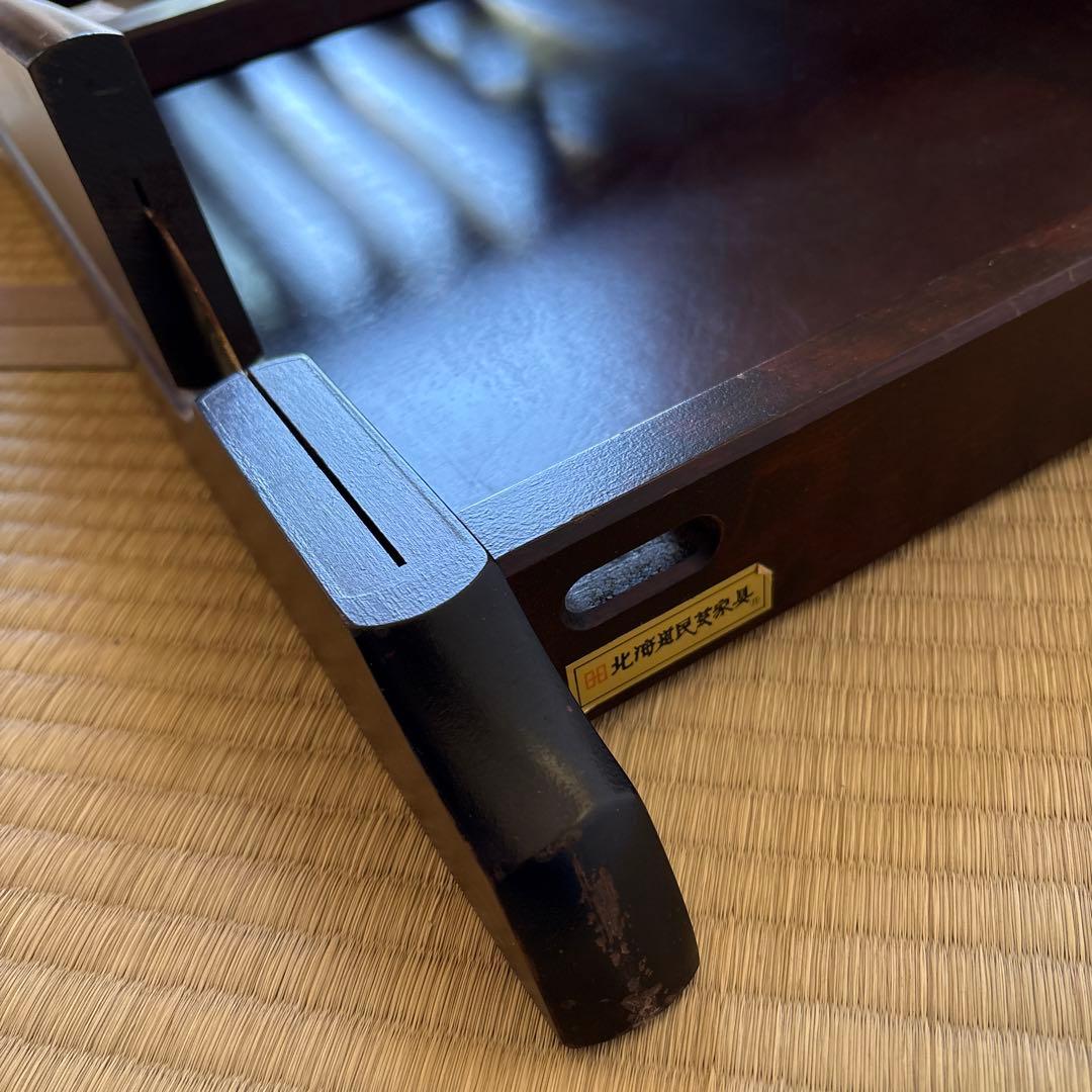 北海道民芸家具　2脚セット　座椅子　折りたたみ　ローチェア　木製　和室