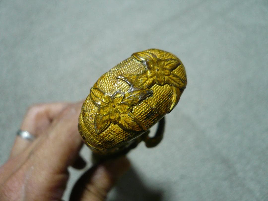 軍刀 柄 旧日本軍 海軍 士官 刀装具 鮫皮 将校 儀礼刀 指揮刀 時代物