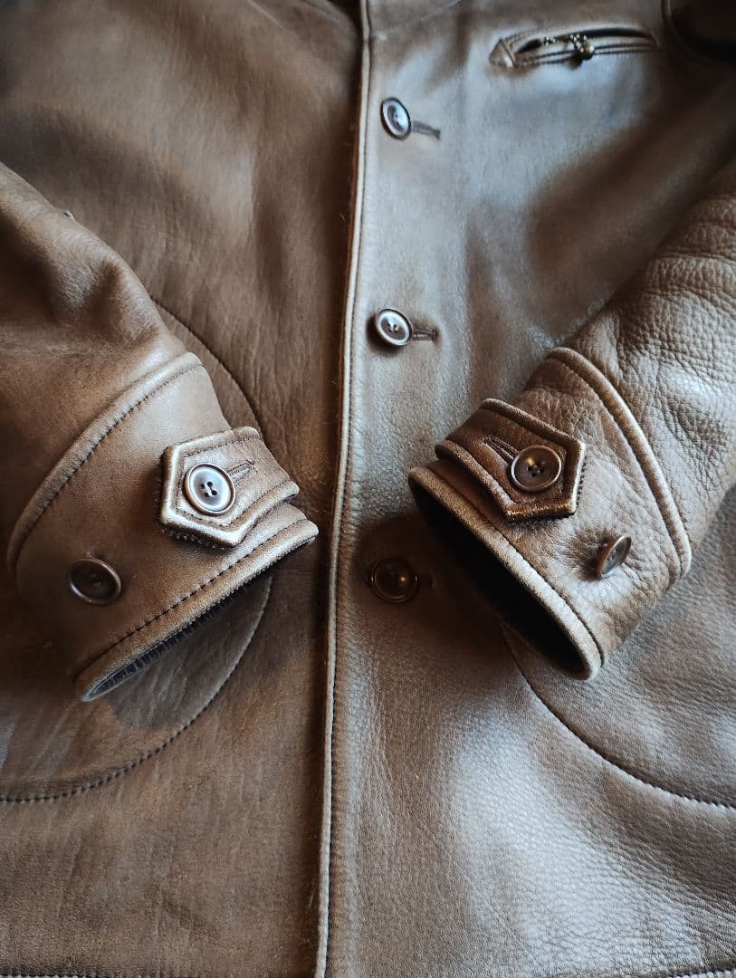 ロストコントロール ホースハイド カーコート 36 Sサイズ　ブラウン