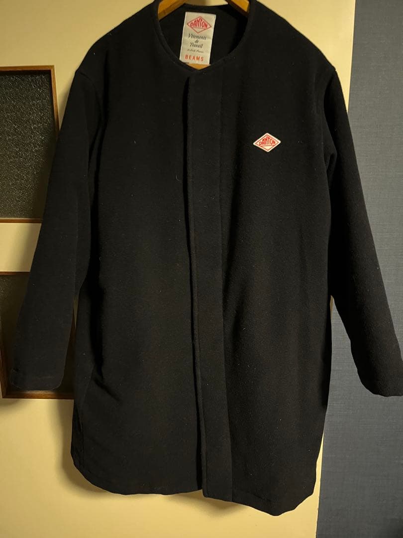 DANTON × Ray BEAMS 別注 ノーカラー ダウンコート