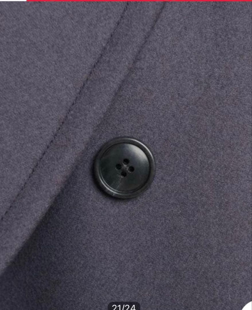 【未使用】ユナイテッドアローズ ハミルトン メルトン ロング コート パープル