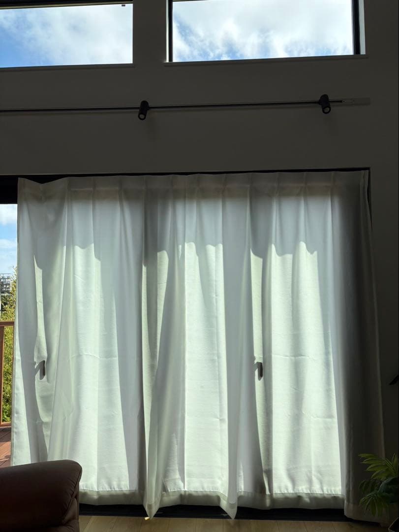 ニトリ セミオーダーレースカーテン 幅210cm 丈196cm ポリエステル製