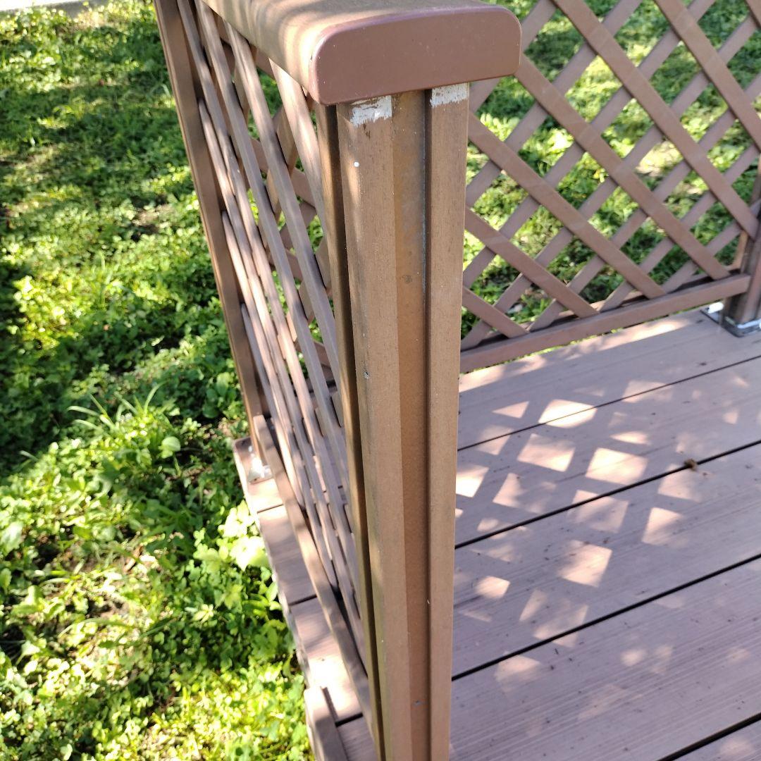 大型　ウッドデッキ　デッキ　人工木　樹脂　フェンス付き　耐久性　引き取り　岩手