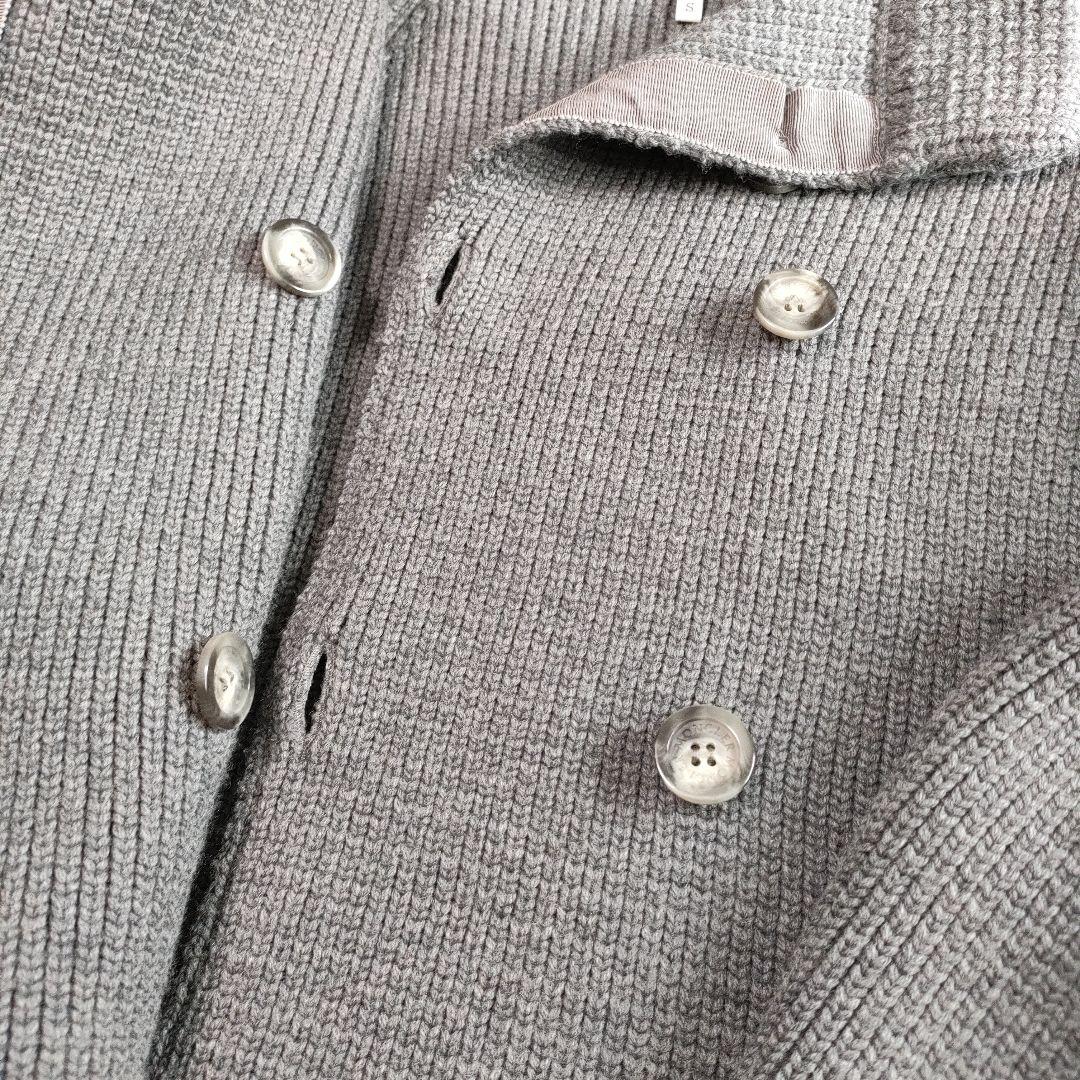 MONCLER ダブルボタンニット 襟ダウン　カーディガン　グレー