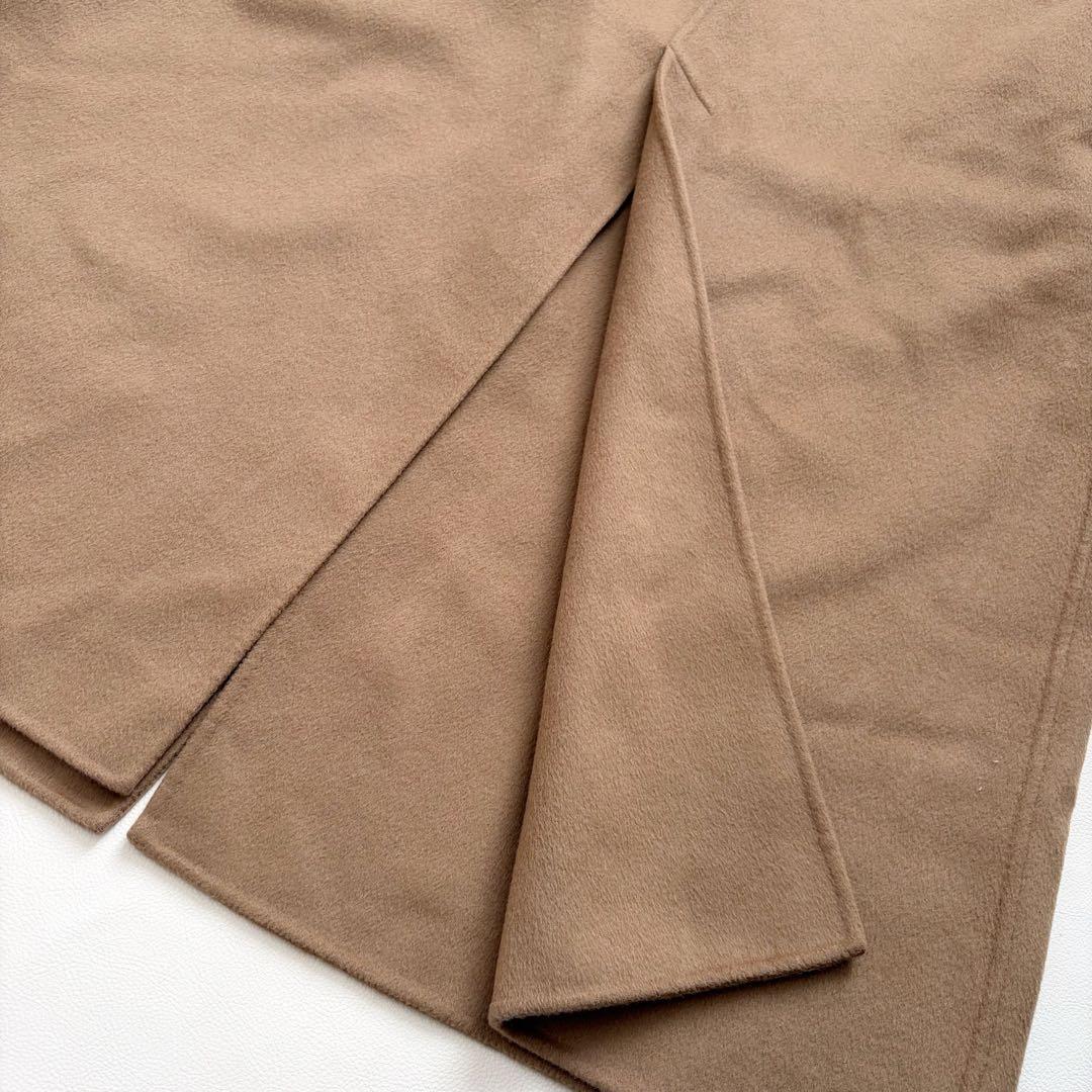 極美品　プラージュ ハミルトンノーカラーコート ウールリバー ダブルフェイス