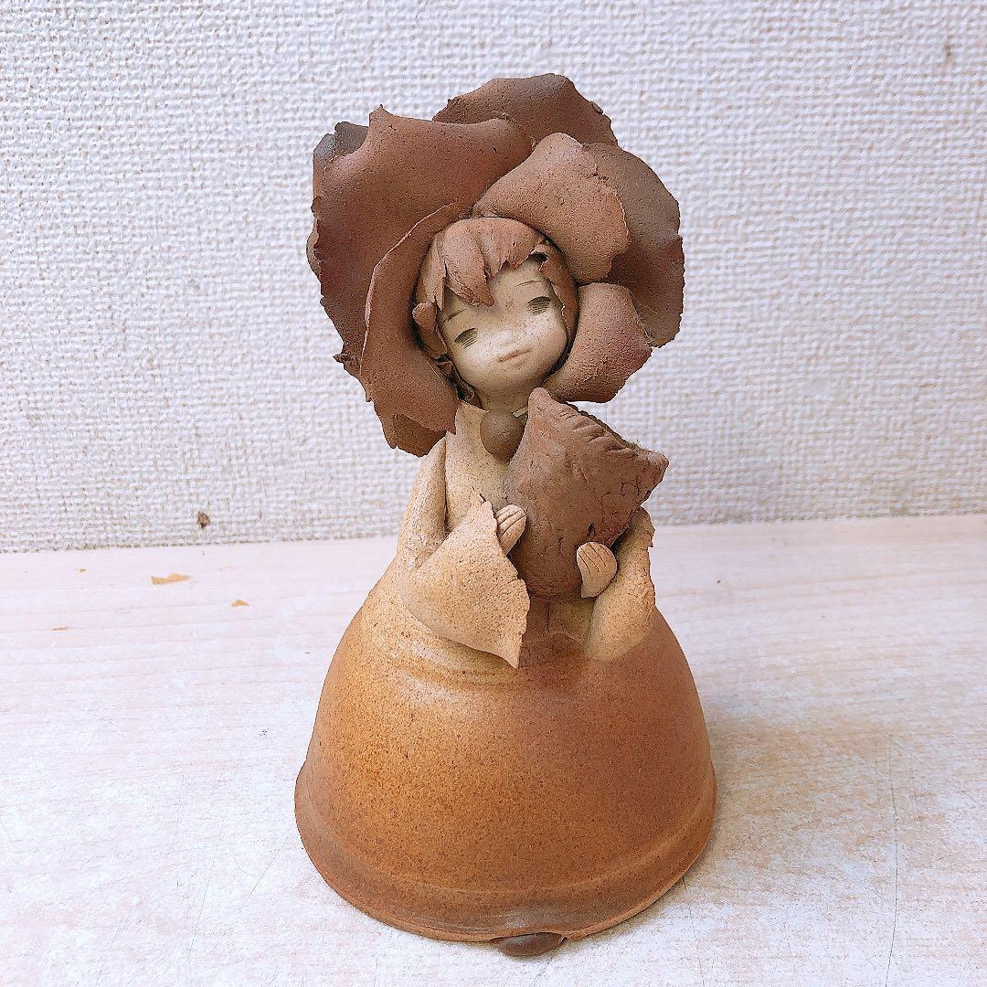 N*g様 ②竹内祥子 陶器作品 陶人形 森の精 薔薇の花 ビスクドール アンティ