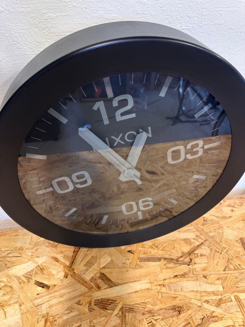 非売品NIXON アナログ掛時計 黒 約45cm