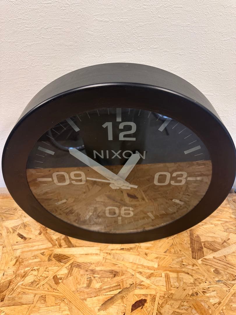 非売品NIXON アナログ掛時計 黒 約45cm