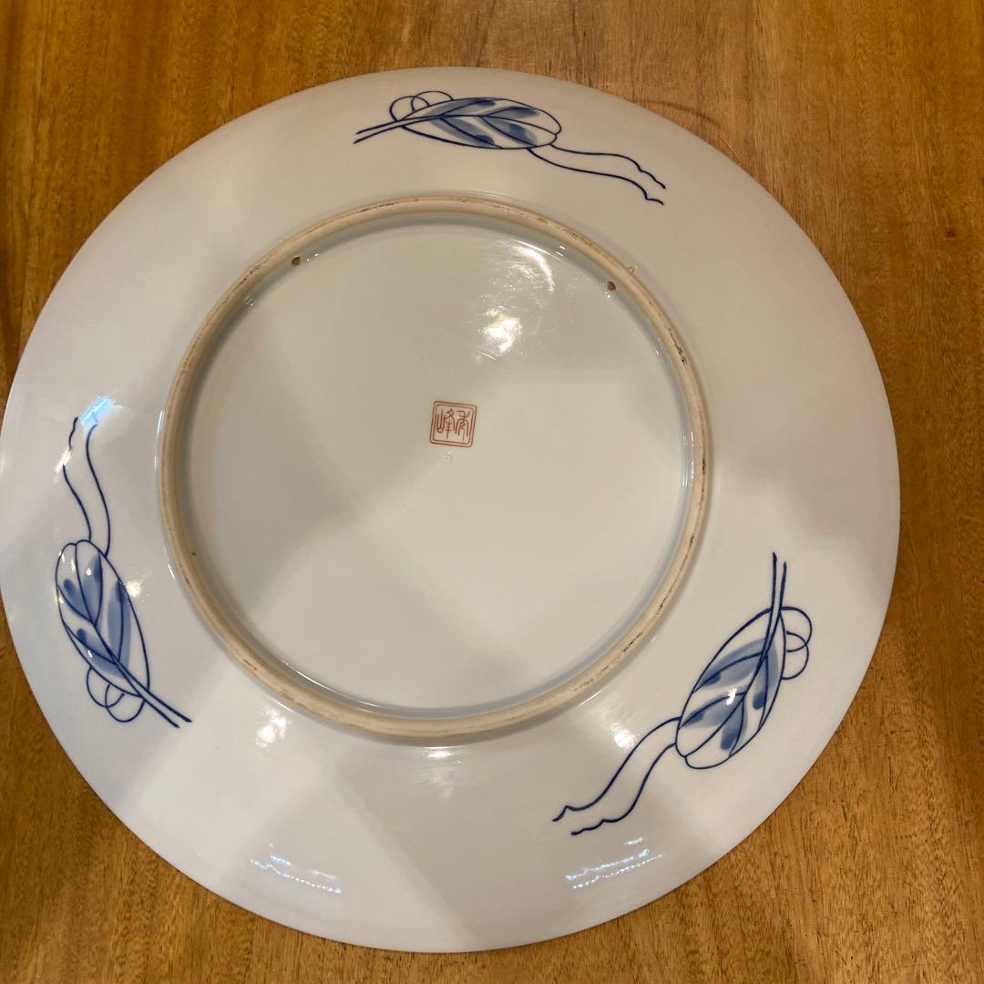 有田焼 秀峰 額皿 大皿 飾皿 金襴手 金彩 古伊万里絵付遊女図 10寸