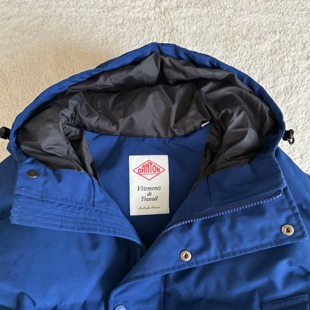 ダントン フード付き ダウンジャケット 撥水 Bshop 近年モデル 青