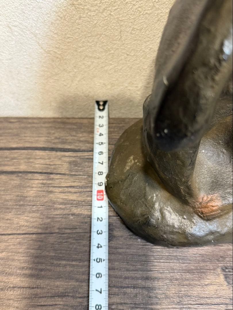 【送料込み】見猿聞か猿言わ猿　置物　モンキー　金属製　オブジェ