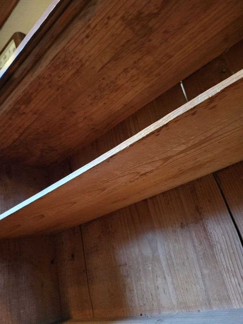 ガラス戸棚　引き出し　4杯　ゆらゆらガラス　古道具　アンティーク