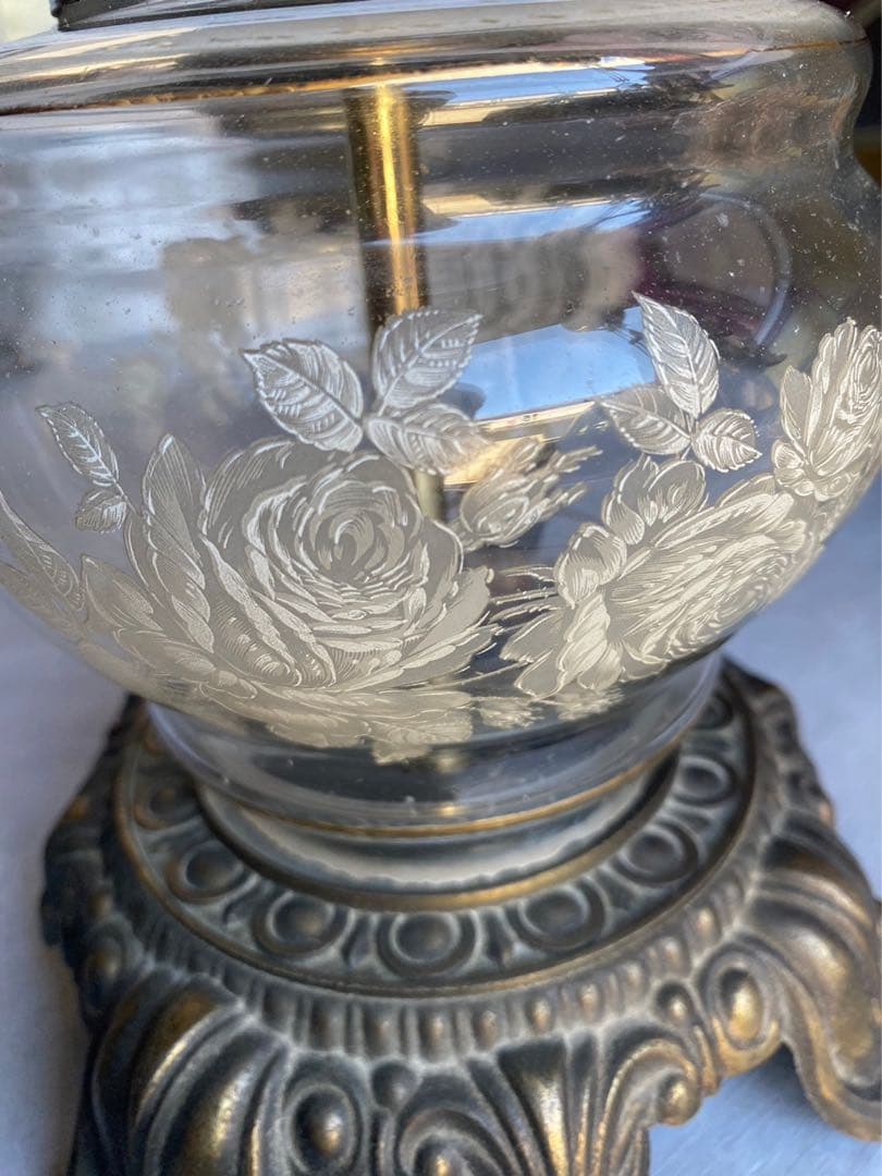 アンティーク 卓上スタンドランプ フロアスタンド ビンテージ ガラス インテリア