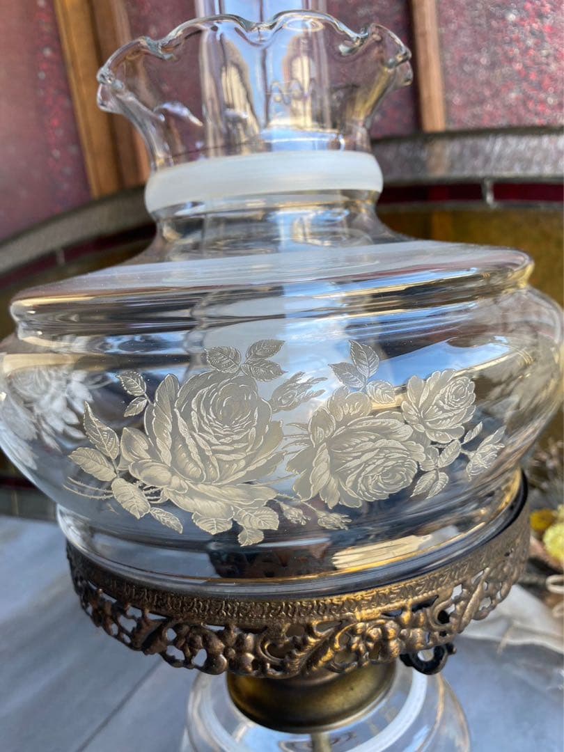 アンティーク 卓上スタンドランプ フロアスタンド ビンテージ ガラス インテリア