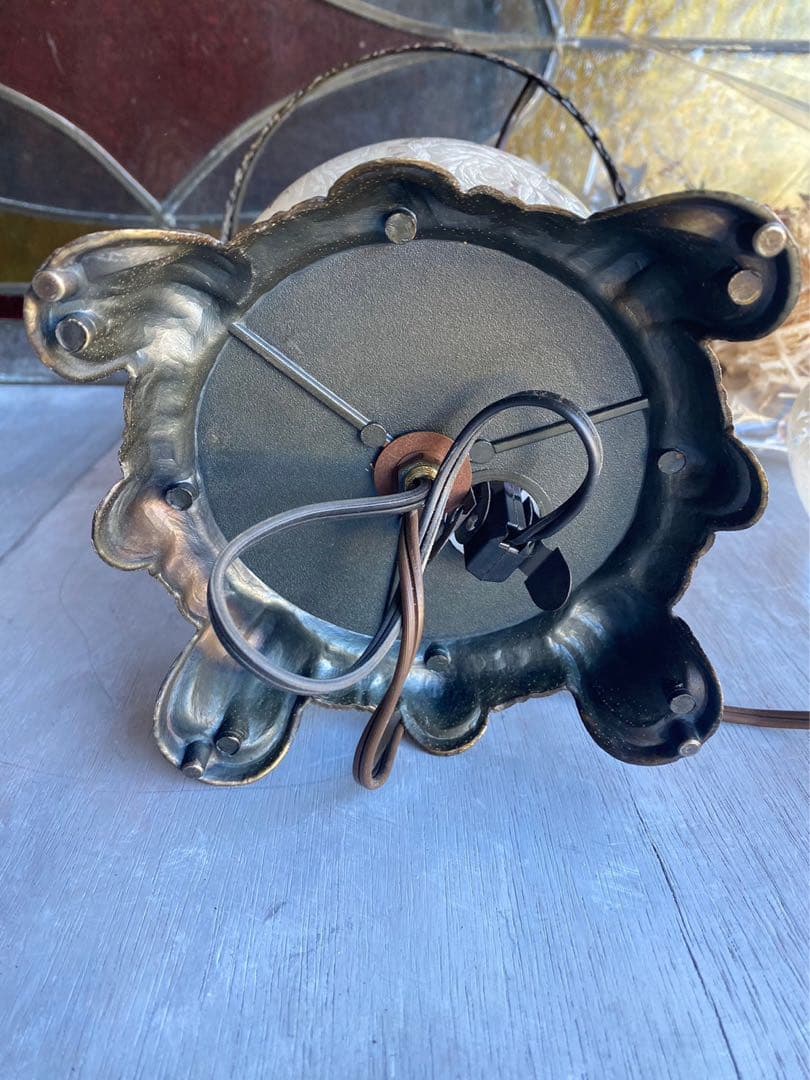 アンティーク 卓上スタンドランプ フロアスタンド ビンテージ ガラス インテリア