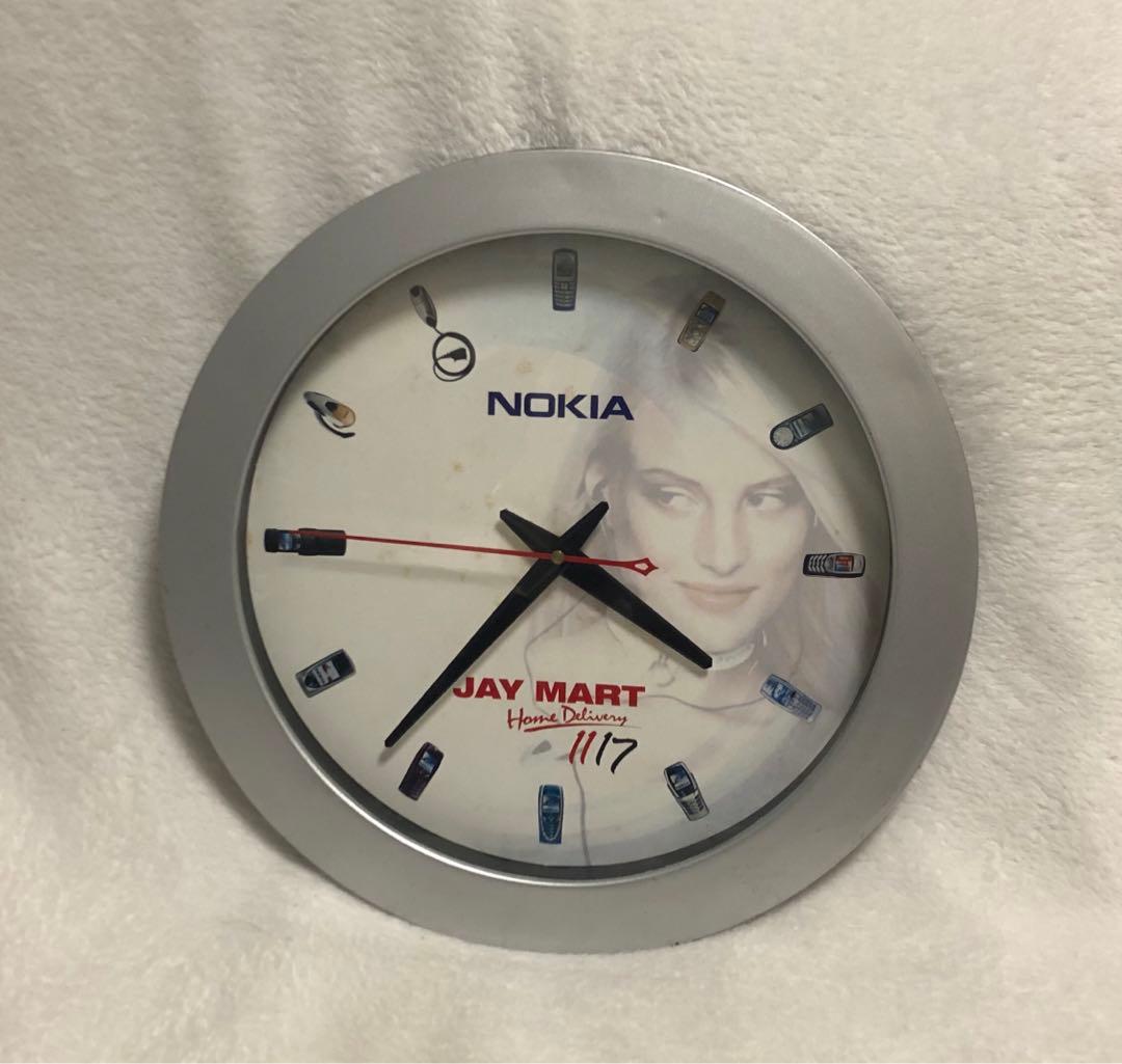 希少 正規品 NOKIA ノキア 時計 掛け時計 非売品 入手困難 動品 可動品