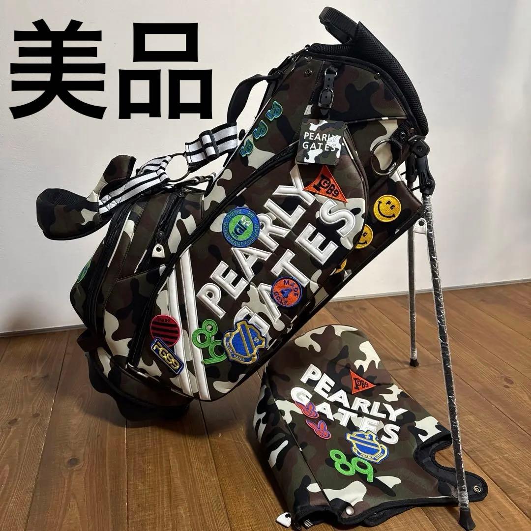 パーリーゲイツ スタンド式　キャディバッグ　ワッペンカモ