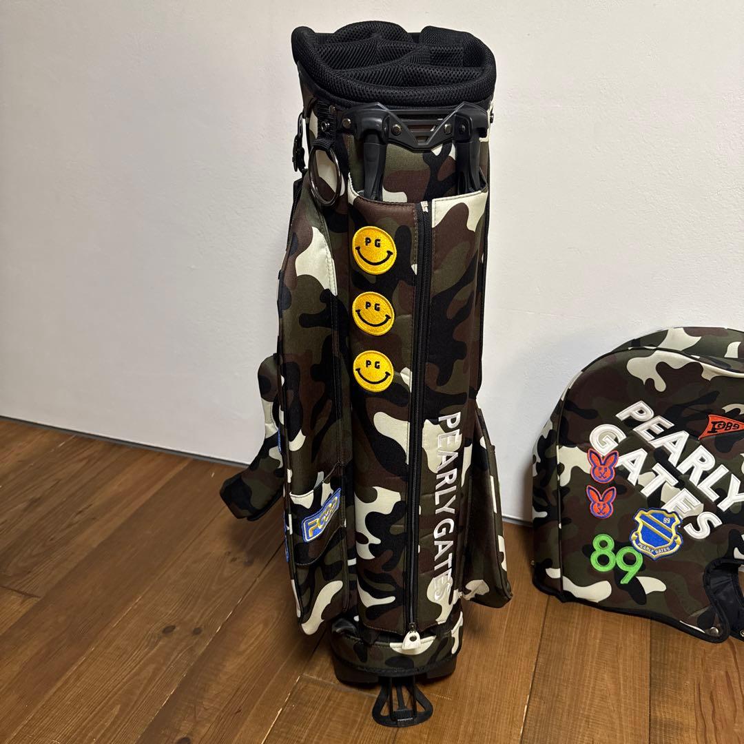 パーリーゲイツ スタンド式　キャディバッグ　ワッペンカモ