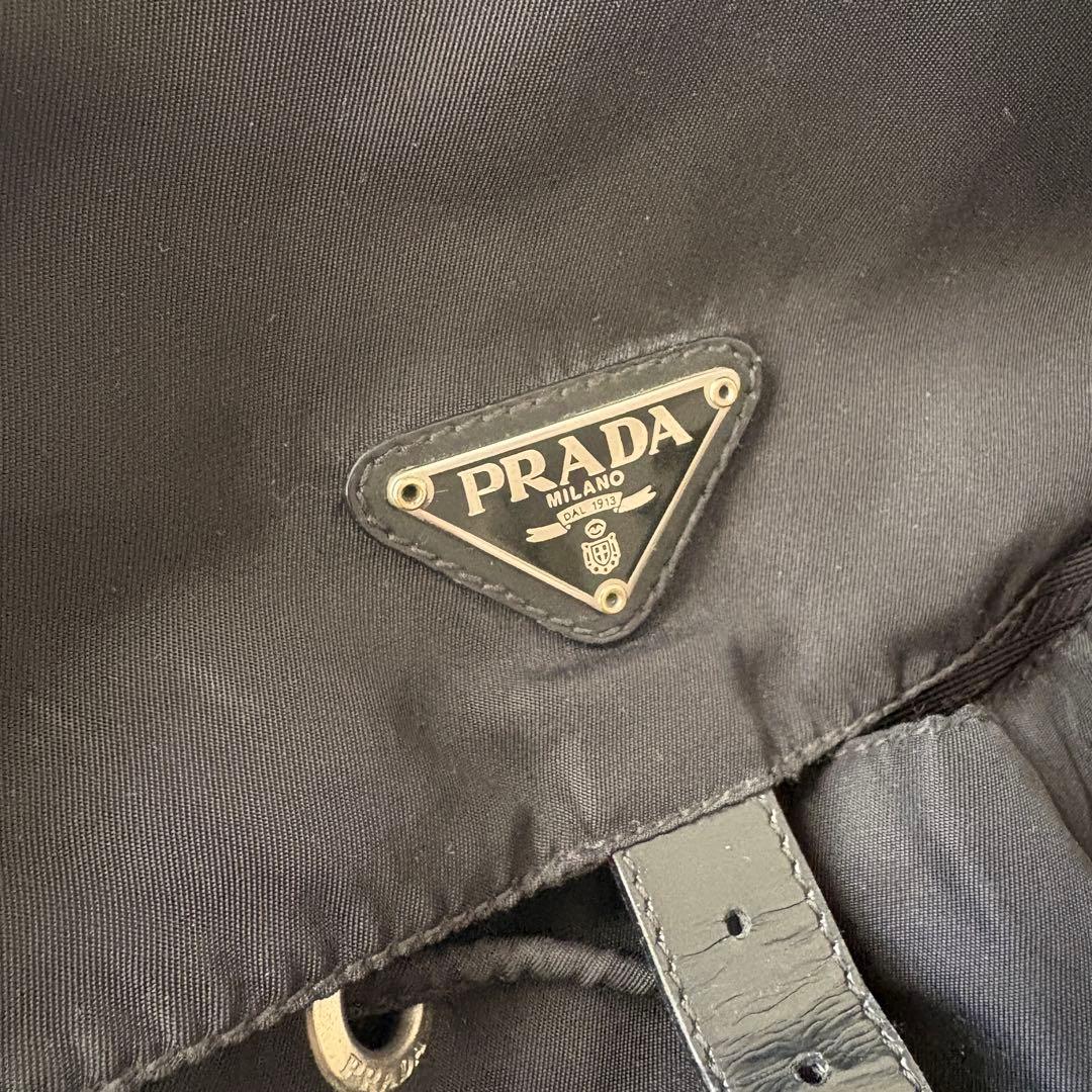 正規美品✨PRADA プラダ リュック バックパック ナイロン 三角ロゴ 黒