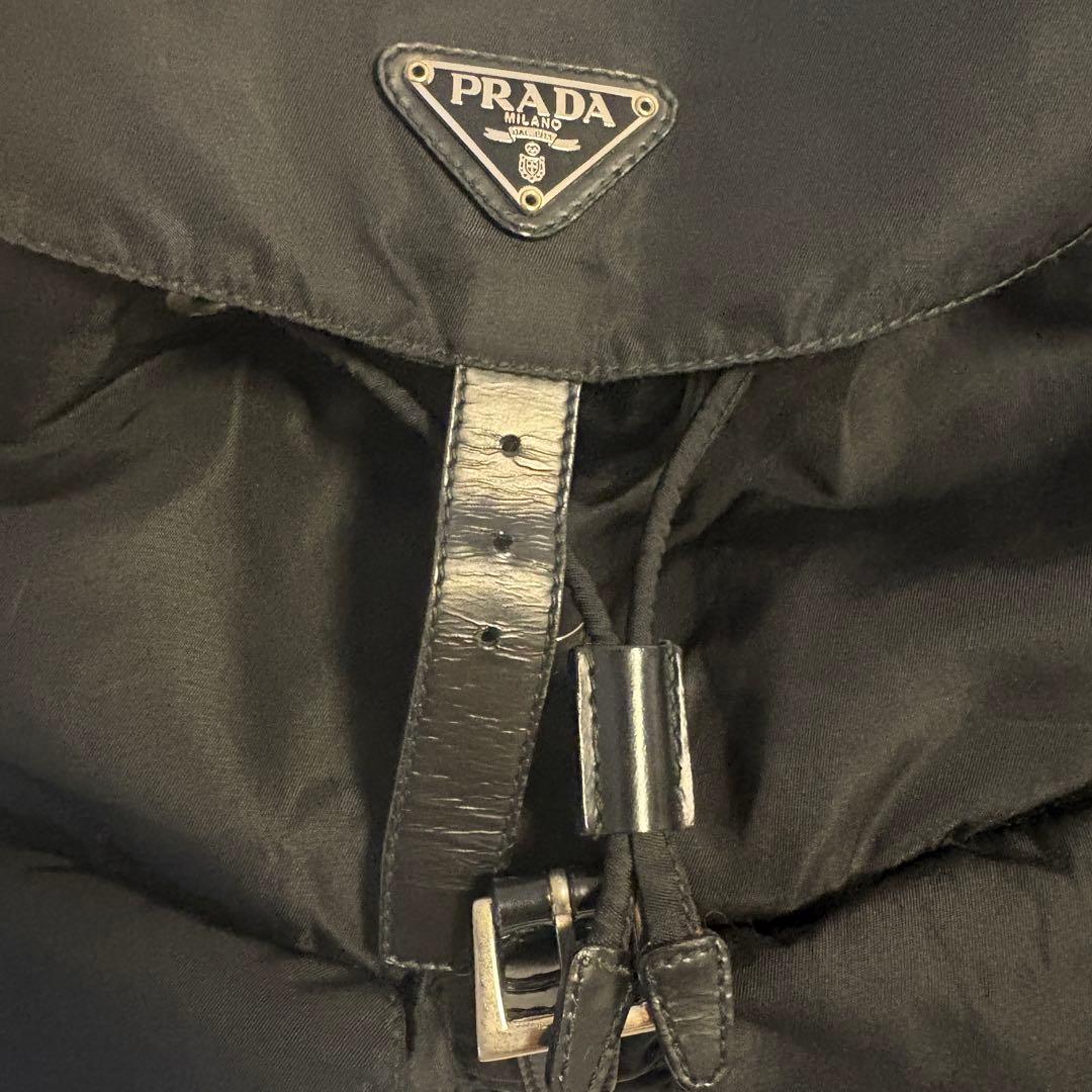 正規美品✨PRADA プラダ リュック バックパック ナイロン 三角ロゴ 黒