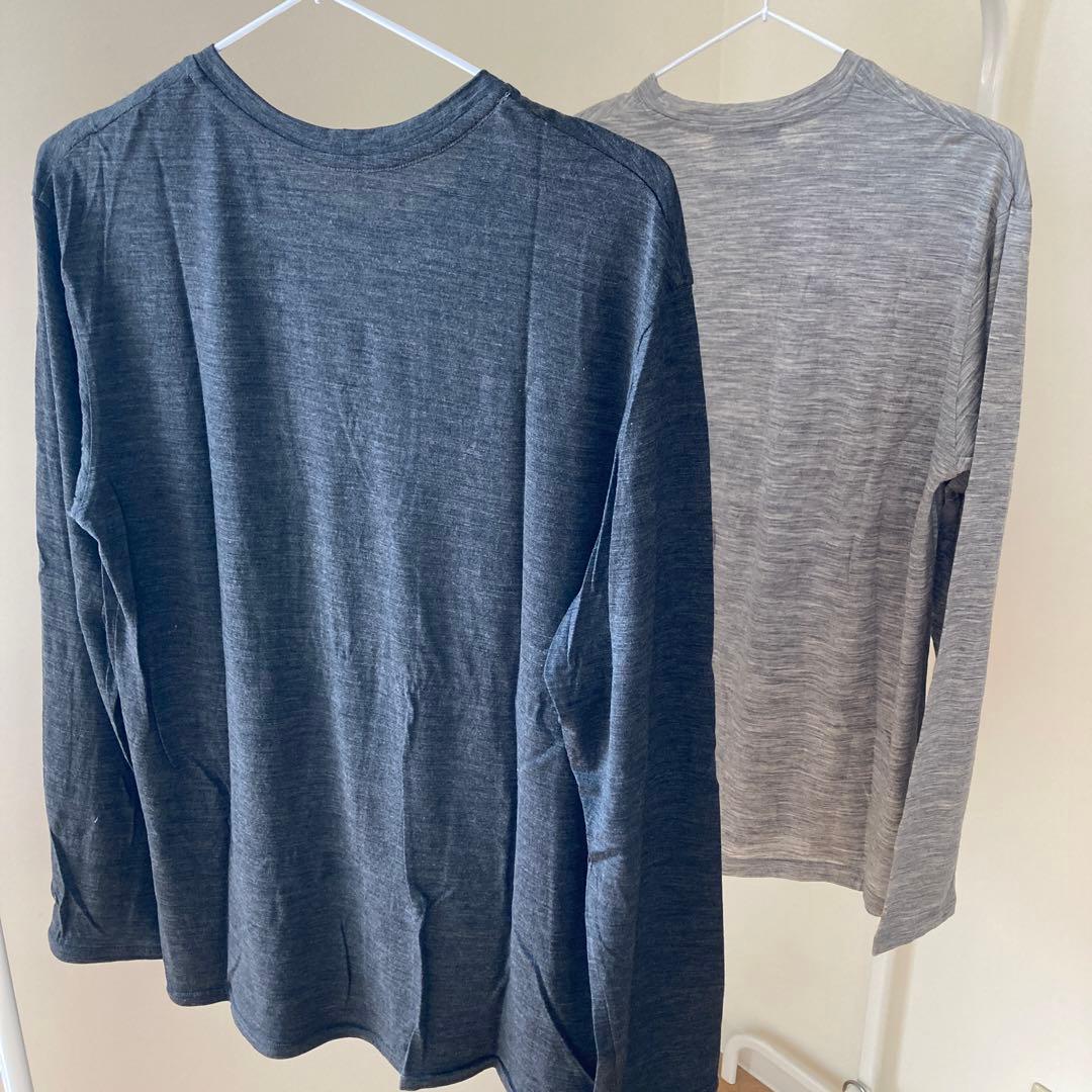 ICEBREAKER 長袖カットソー M 2枚セット グレー ダークグレー