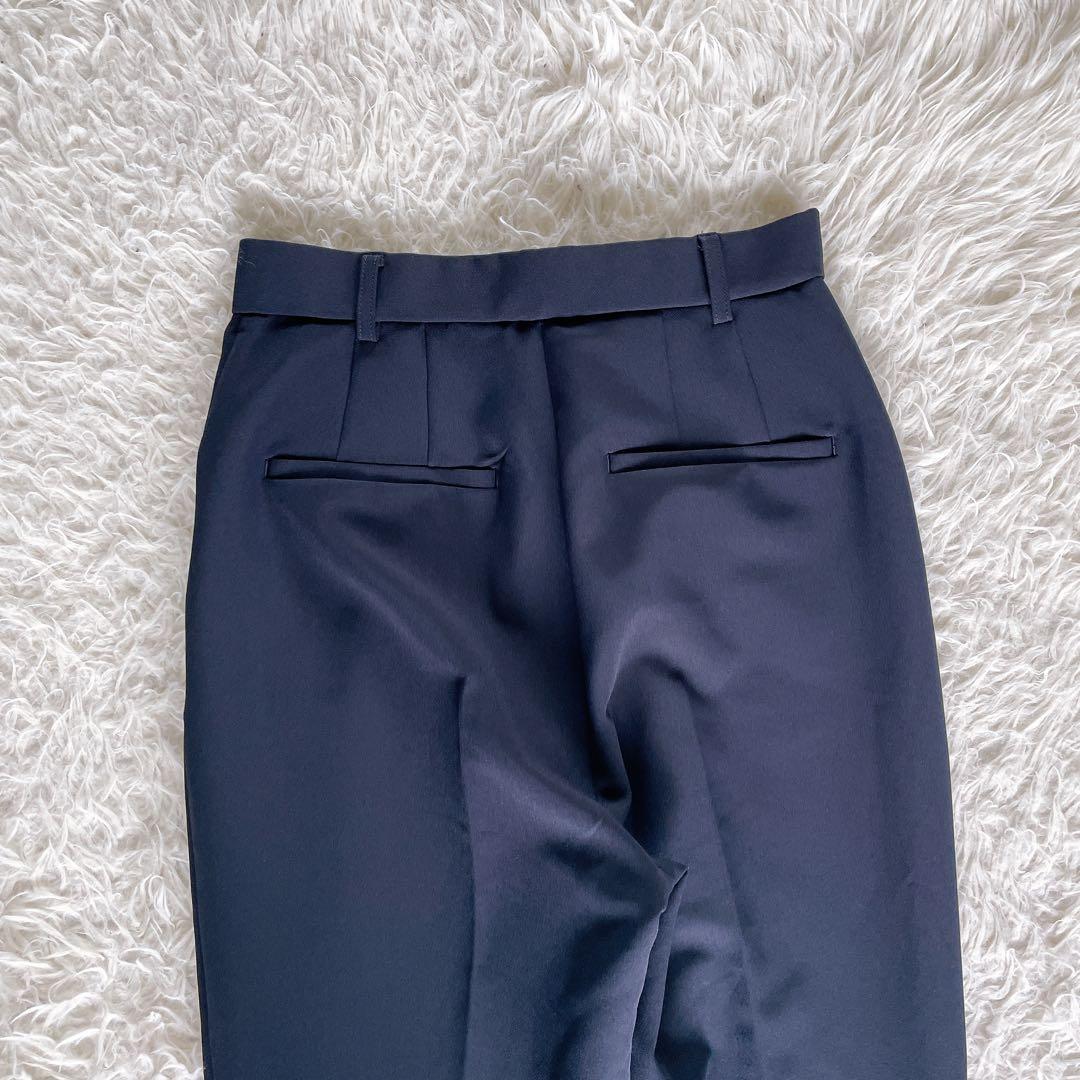 美品✨【ナチュラルビューティーベーシック】ノーカラージャケット パンツ ネイビー