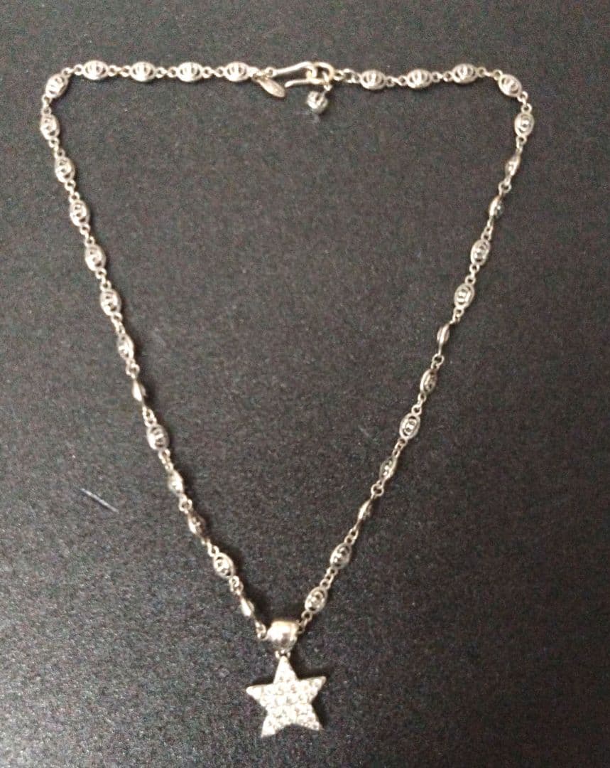 ジャスティンデービス　 STAR クリスタルペンダント　ネックレス　王冠チェーン