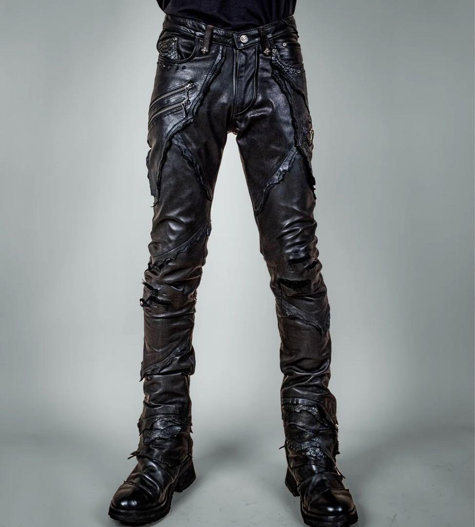 14th addiction Desert Neo Long レザーパンツ