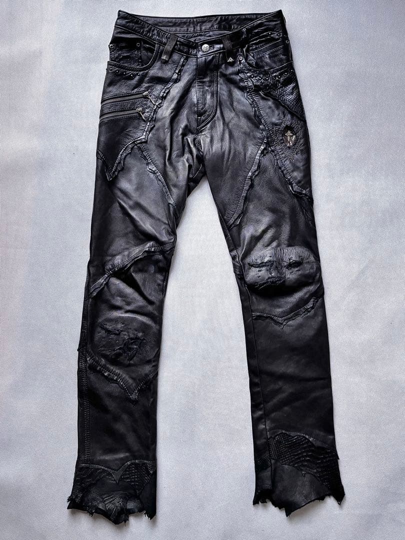 14th addiction Desert Neo Long レザーパンツ