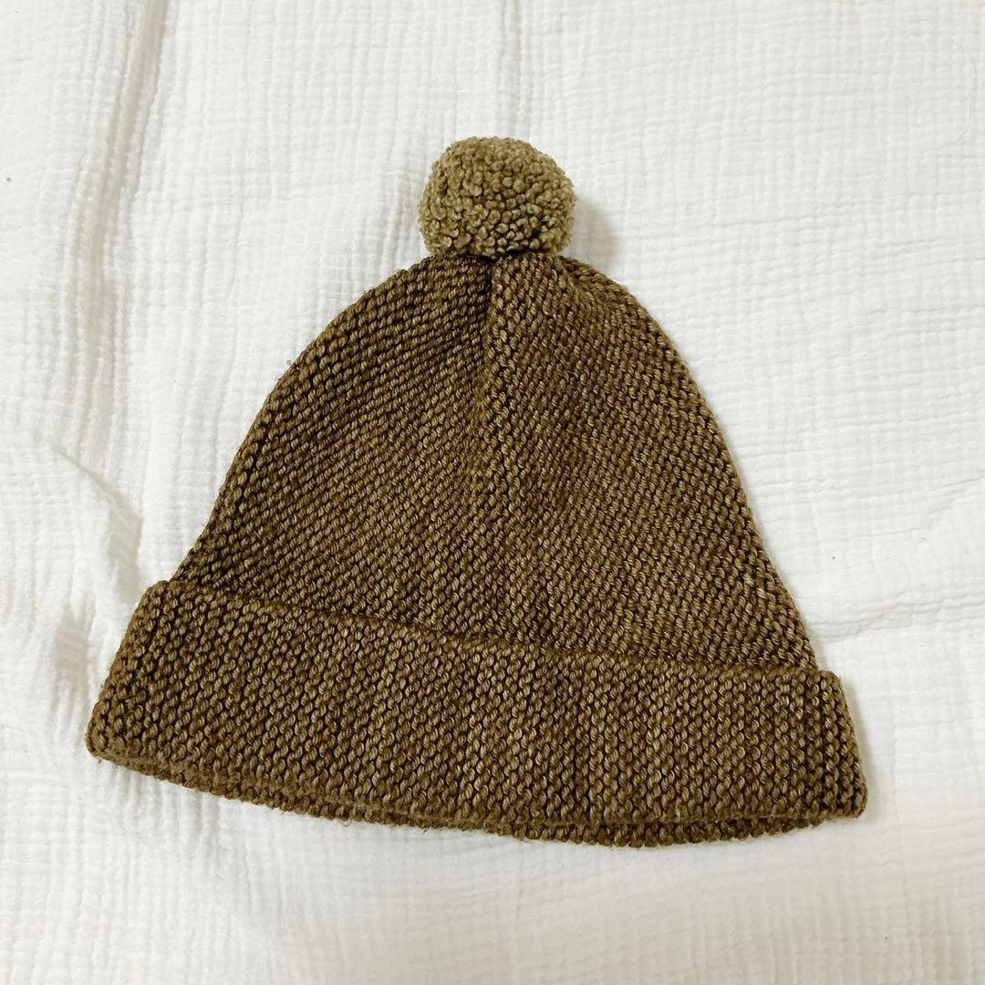 帽子 misha and puff garter hat nut brown