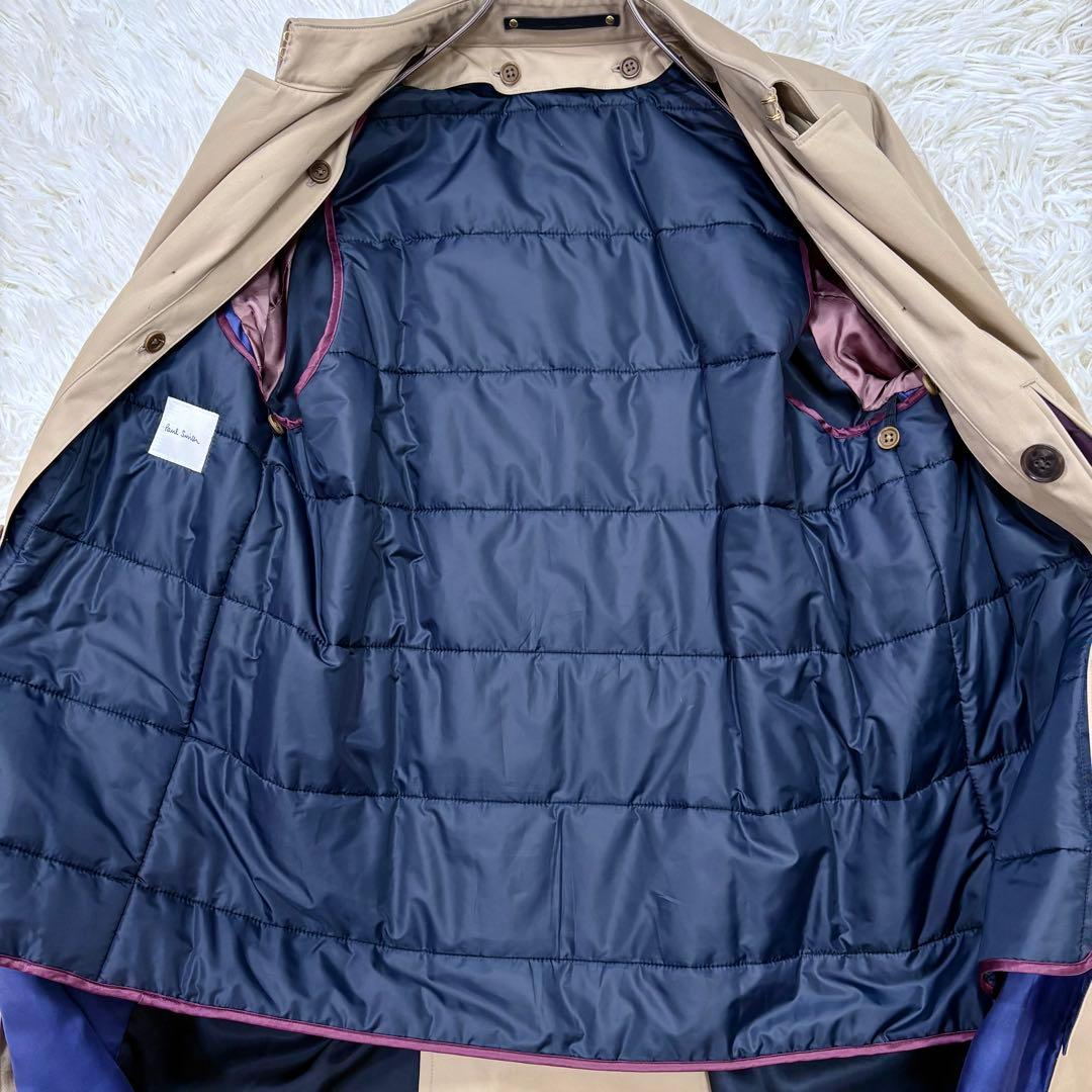 極美品 Paul Smith 2021年 ダブルトレンチコート ライナー付 M