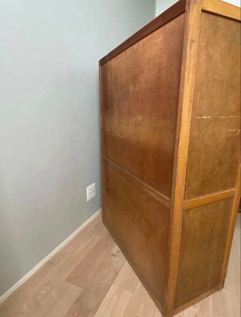 【送料込】古い木の食器棚　水屋　一点もの古家具