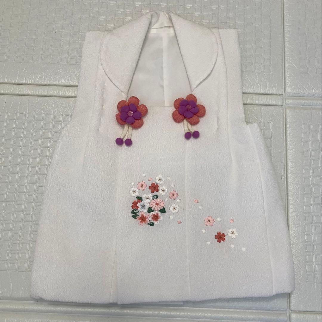 3歳七五三　動物柄　古典着物　被布・長襦袢付き