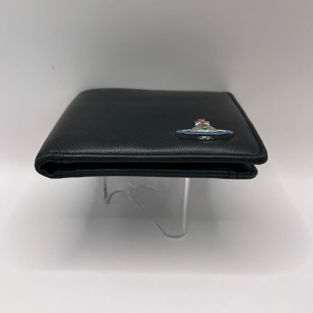 vivienne westwood 二つ折り財布　ブラック　EMMA ブルー