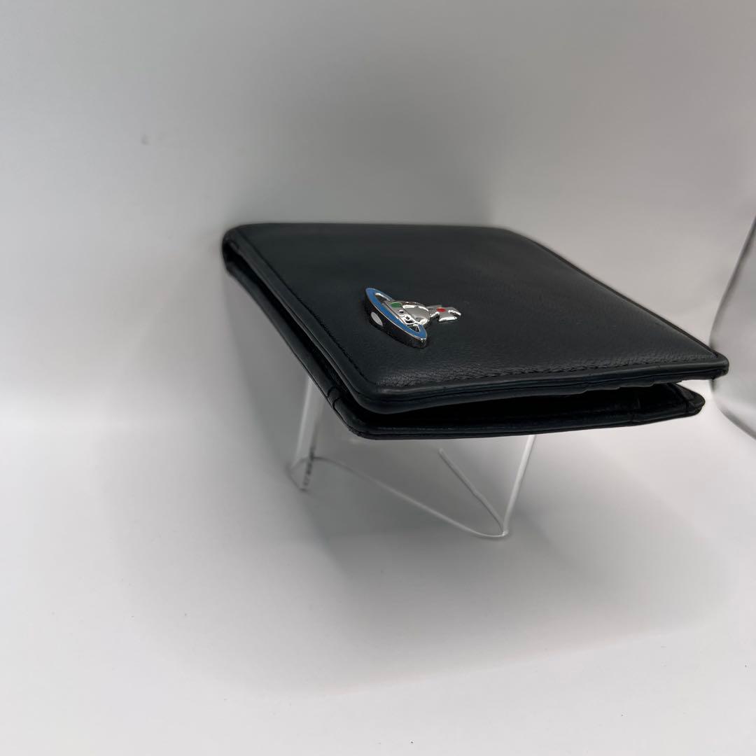 vivienne westwood 二つ折り財布　ブラック　EMMA ブルー