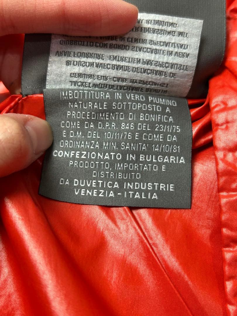 DUVETICA オレンジ　ファー付き　ダウンジャケット　40サイズ