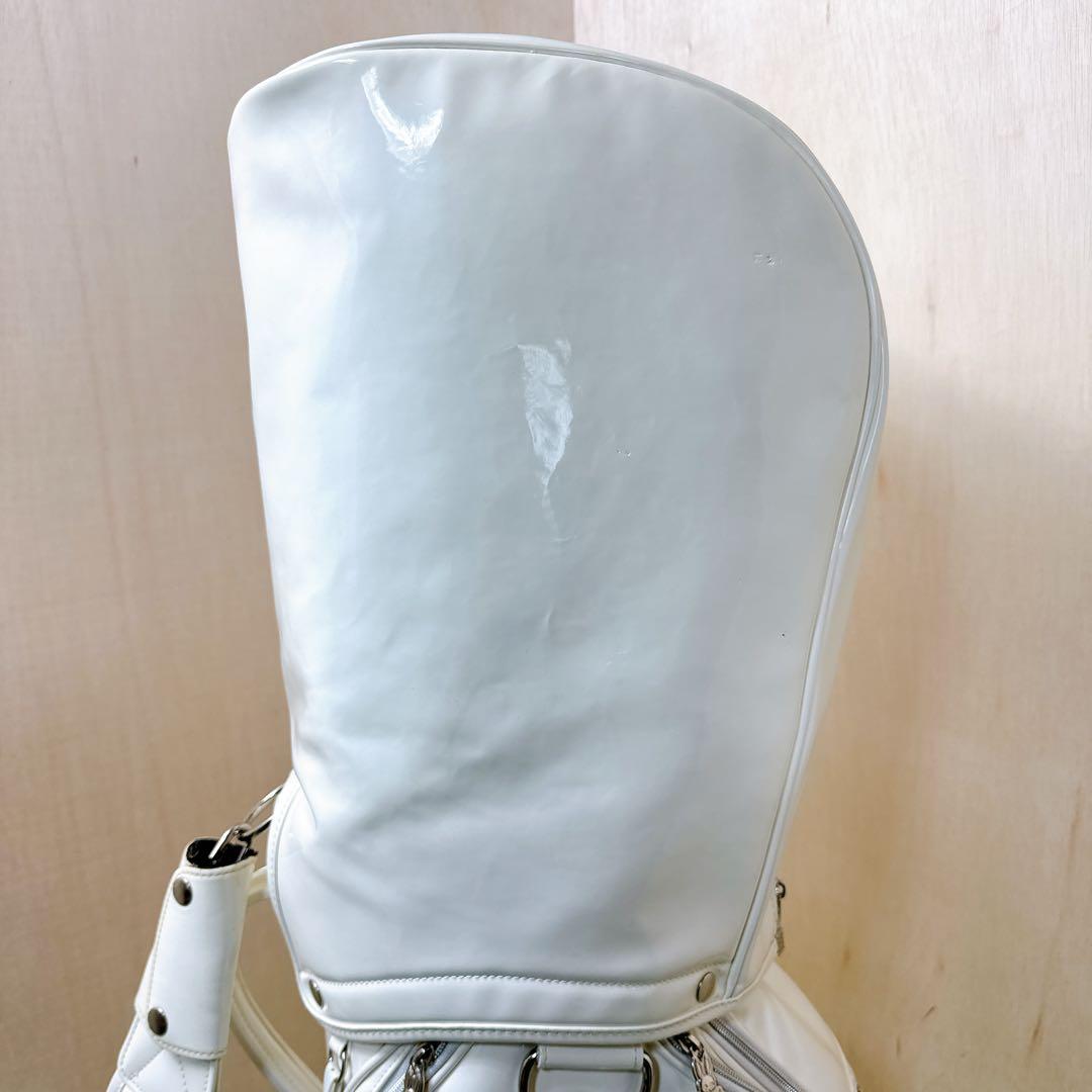 【数量限定品】 PsychoBunny キャディバッグ ホワイト エナメル 美品