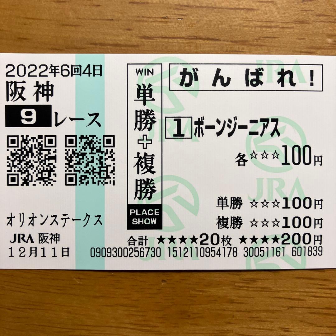 ボーンジーニアス号の応援馬券