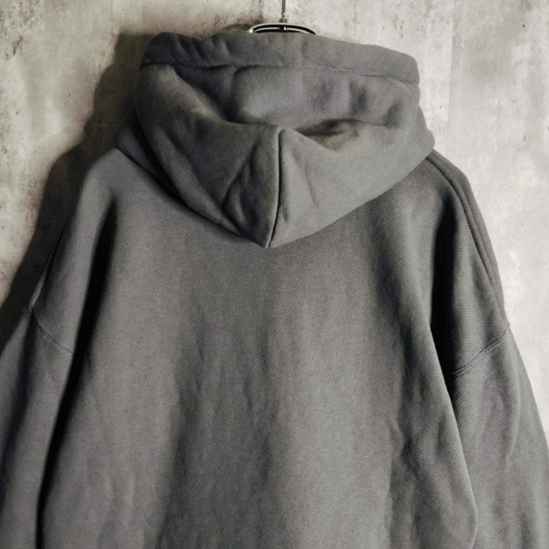 【美品】ロエベ アナグラム ロゴ刺繍 パーカー グレージュ オーバーサイズ