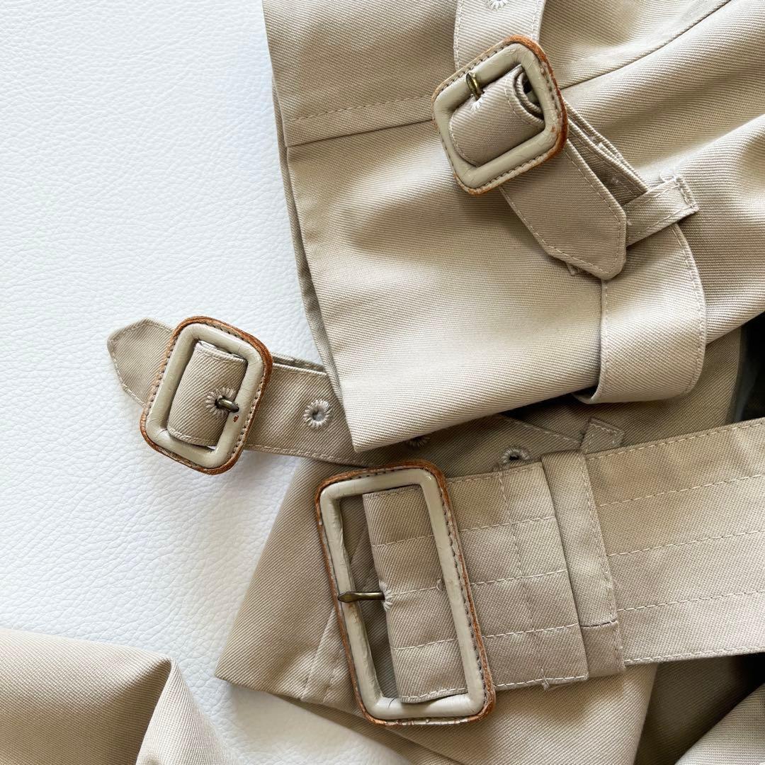 ▼80s アクアスキュータム XL相当 トレンチコート Aqua5 英国 UK製