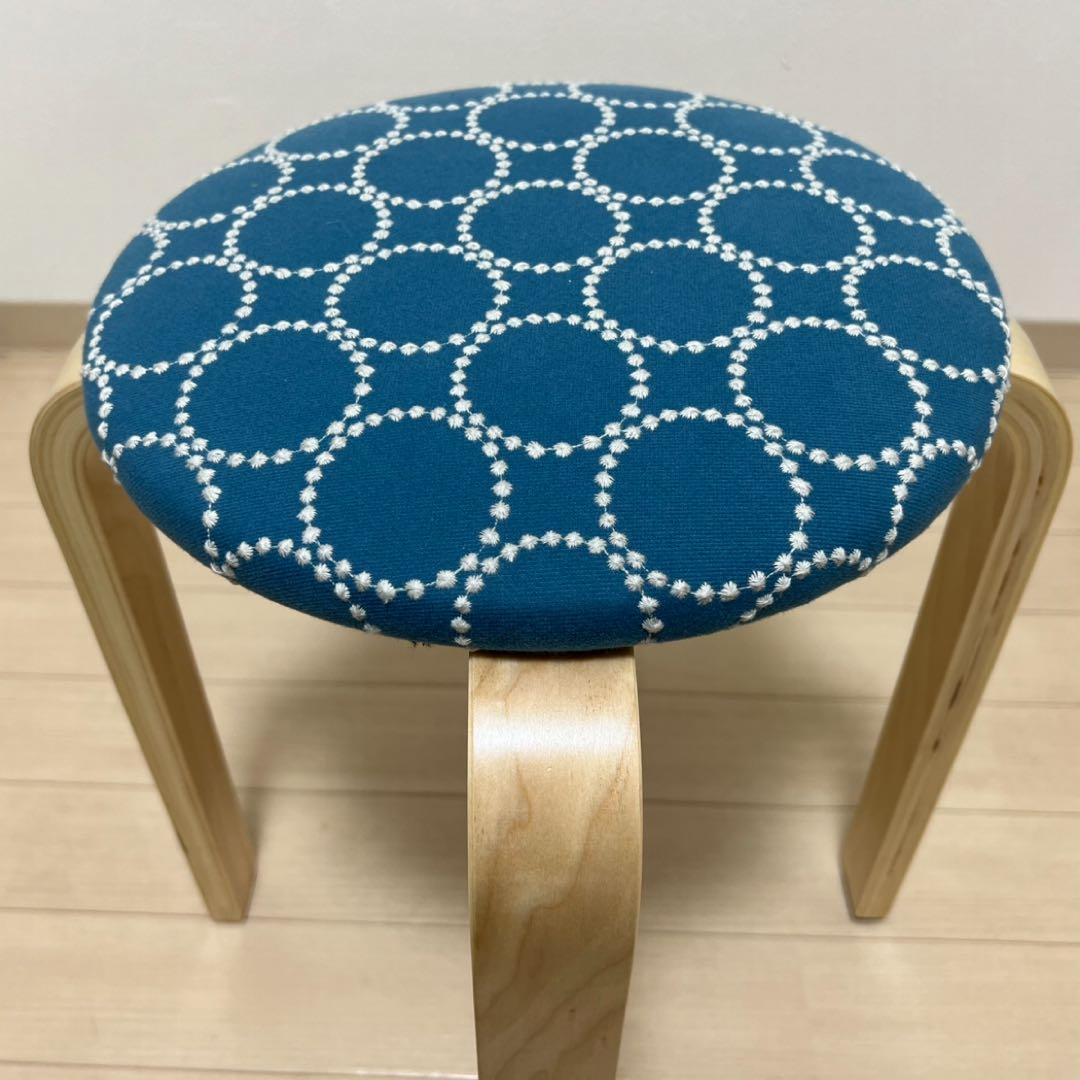 ミナペルホネン スツール タンバリン 丸椅子 【ブルー/イエロー】 チェア 椅子