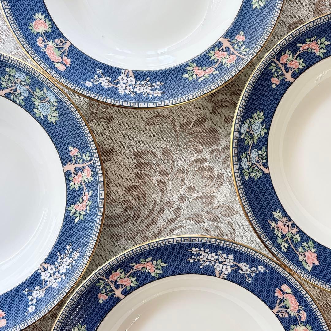 レア❤️未使用❤️ウェッジウッド❤️ブルーサイアム❤️スープ皿　パスタ皿　４枚