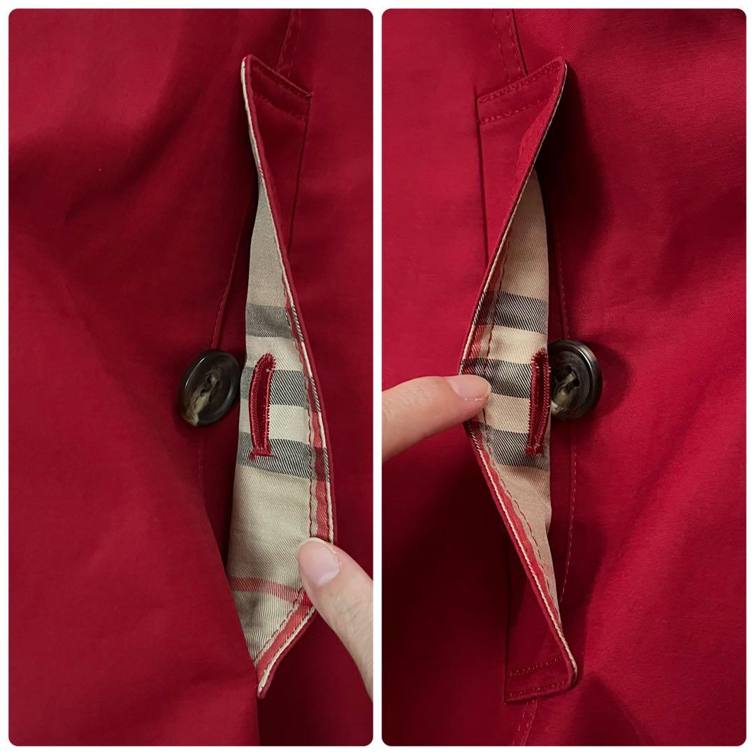 バーバリーロンドン ステンカラーコート　2WAY ライナー付　赤　11号