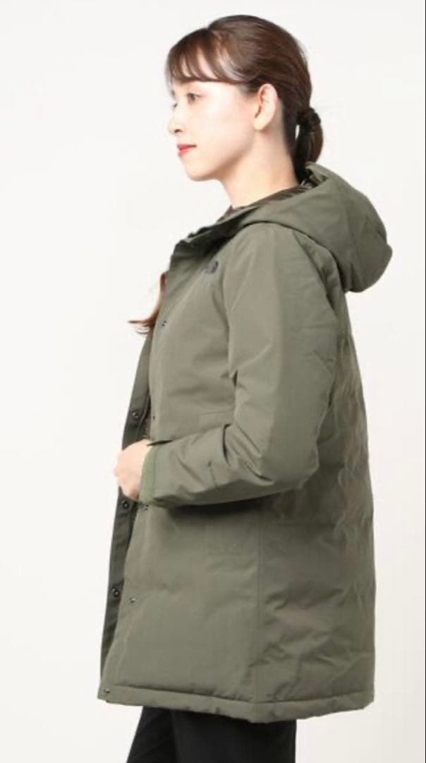 美品 ノースフェイス マカル ダウン コート モスグリーン M レディース 軽量